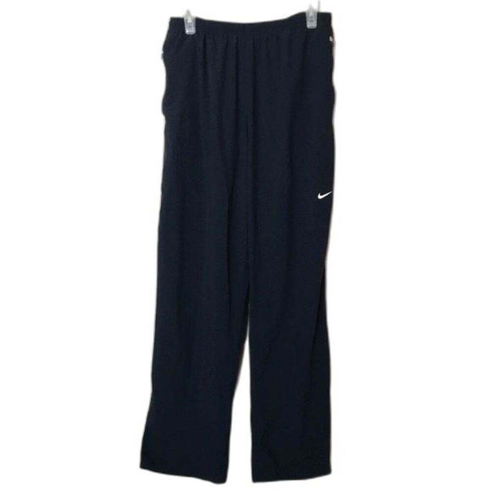 Nike dri fit mens lightweight athletic pants with zips up on side of leg